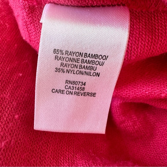 BCBGMaxAzria Ruffle Mini Dress Fushia Pink Bamboo Blend Sleeveless Party Sz 4 - Picture 5 of 11